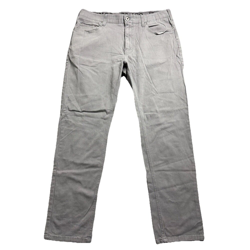 Iron Co Jeans Mens 36x32 Gray Denim Stretch Five Pocket Casual Pants EUC